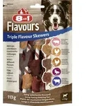 8in1 - Flavours Kaustange Triple Flavour Skewers 113 G Hundeleckerlis