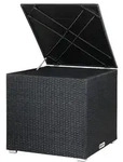 Polyrattan Auflagenbox Kissenbox Gartenbox Lounge 75x75x70 Cm Wasserdicht Innentasche