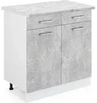 Vicco - K&uuml;chenunterschrank R-line, Beton, 80 Cm , Ap Marmor