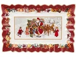 Villeroy & Boch Spielzeug Fantasie Rechteckige Weihnachtsmann-mit-kinder-platte