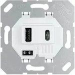 Jung Usb-ladeger&auml;t, 1 X Typ A + 1 X Typ C, Alpinwei&szlig; Usb15caww