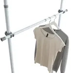Kleiderstange Herkules 2er, 2er, Wei&szlig;, Stahl Wei&szlig;, Kunststoff (abs) Grau,