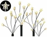 Led Gartenstecker Weihnachtsdeko Mit Biegsamen Sternen 24 Led - 4er Set