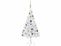 Künstlicher Weihnachtsbaum Beleuchtung Kugeln 120cm 230 Zweige vidaXL613658