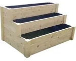 Westmann - Holz Hochbeet, Stufenbeet 'urban Gardening', Natur, 120 X 76 X 64 Cm (l X