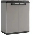 Mehrzweck-kleiderschrank Mit Zwei T&uuml;ren Grau Split Basic 68x39x H87cm