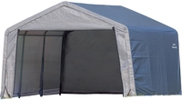 Shelterlogic - Folien Weidezelt Zeltgarage Grau 370x370x260 Cm