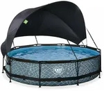 Exit Toys - Exit Stone Pool &Oslash;360x76cm Mit Filterpump Und Sonnensegel - Grau