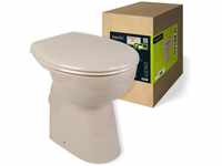 Aquasu - Stand WC-Set +7 cm, Spülrandlos, Erhöhtes Komfort wc, Inklusive...