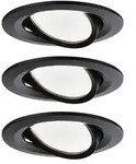 Paulmann - 94471 Led-einbauleuchte 3er Set Led 18 W Schwarz (matt)