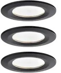 Paulmann - 94473 Led-einbauleuchte 3er Set Led 18 W Schwarz (matt)