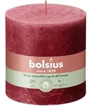 Bolsius - Rustik Stumpenkerze Zartes Rot, H&ouml;he 10 Cm, &Oslash; 10 Cm Stumpen- Und