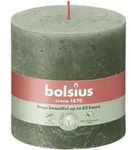 Bolsius - Rustik Stumpenkerzen Olivengr&uuml;n, H&ouml;he 10 Cm, &Oslash; 10 Cm Stumpen- Und