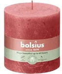 Bolsius - Rustik Stumpenkerzen Rosa Bl&uuml;te, H&ouml;he 10 Cm, &Oslash; 10 Cm Stumpen- Und