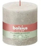 Bolsius Rustik Stumpenkerzen Sandgrau, H&ouml;he 10 Cm, &Oslash; 10 Cm Stumpen- Und