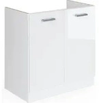 Vicco - Sp&uuml;lenunterschrank R-line, Wei&szlig; Hochglanz, 80 Cm Ohne Arbeitsplatte