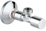 Eckventil 22043 1/2x1/2'' Rosette Metallgriff Selbstd. Anschlussgew. Chrom