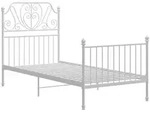 Bettgestell Wei&szlig; Metall 100x200 Cm Vidaxl