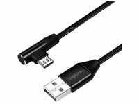 Logilink - USB-Stecker usb 2.0 zu usb-b (90°gewinkelt) 0,3m (CU0142)
