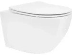 Ecd Germany Sp&uuml;lrandloses H&auml;nge Wc Wei&szlig; Gl&auml;nzend Lang 52cm, Toilette Aus Keramik