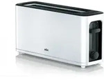 Toaster Braun Ht3100wh 1000w Wei&szlig; Schwarz/silberfarben