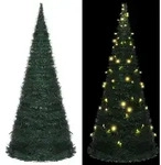 K&uuml;nstlicher Pop-up-weihnachtsbaum Mit Beleuchtung Gr&uuml;n 210 Cm Vidaxl