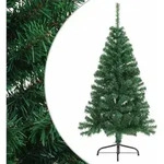Vidaxl Artificial Half Christmas Tree With Stand Green 150 Cm Pvc