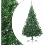 Vidaxl K&uuml;nstlicher Halb-weihnachtsbaum Mit St&auml;nder Gr&uuml;n 180 Cm Pvc