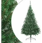 Vidaxl Kunstweihnachtsbaum Halb Mit Gr&uuml;nem St&auml;nder 210 Cm Pvc