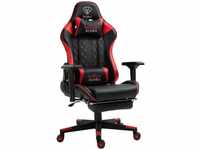 Trisens - Gaming Stuhl Chair Racing mit Fußstütze und ergonomsichen 4D-Armlehnen,