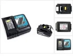 Makita Dc 18 Rc Akku Schnell-ladeger&auml;t + Makita Bl 1850 B - 18 V 5,0 Ah Li-ion Akku