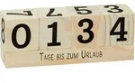 Countdown Holz W&uuml;rfel - 16 X 6 Cm - Tagesz&auml;hler Kalender Mit 8 Spr&uuml;chen -
