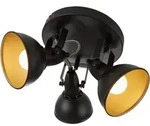 Deckenleuchte Dreh-& Schwenkbar 3xe14 40w Schwarz-gold &Oslash; 21cm Briloner
