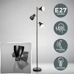 B.k.licht - Stehlampe - Schalter, Schwenkbar, E27 Fassung, Max. 25w, 3-flammig,