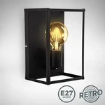 Wandlampe - Retro, E27 Fassung, Metallkorpus, Max. 60w, Schwarz