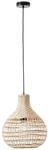 Lampe, Southsea Pendelleuchte 33cm Natur/schwarz, 1x A60, E27, 25w, Kabel K&uuml;rzbar /