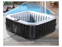 Aufblasbarer Whirlpool Nice aus PVC - 6 Plätze - Grau/Schwarz