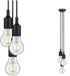 Paulmann - Neordic 3er Pendelleuchte Ketil Schwarz 10 Cm E27 20 W Dimmbar