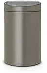 Brabantia Twin Bin Touch-open Recyclingbeh&auml;lter, Platin, 2 Inneneimer 10l Und 23l
