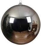 Bruchfeste Outdoor Xxl Weihnachtskugel Silberfarben &Oslash; 25 Cm Aus Kunststoff