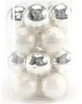 Trendline - Weihnachtskugeln Mini Aus Glas &Oslash; 35 Mm Wei&szlig; 16 St&uuml;ck Christbaumschmuck