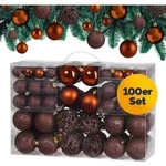 Casaria&reg; Weihnachtskugeln 100er Set Christbaumkugeln Weihnachtsbaumkugeln