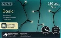 Lumineo Led Lichterkette Basic Schwarz 9 Meter 120 Lichter - Warmwei&szlig;
