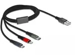 Delock Delock Usb Ladekabel 3 In 1 F&uuml;r LightningTM / Micro Usb / Usb Type-cTM 1 M