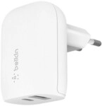 Belkin - 37w Dual Wall Charger Pps, 25w Usb-c, 12w Usb-a, Wei&szlig;