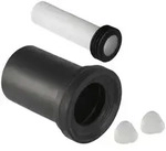 Anschlussset F&uuml;r Wand-wc, L&auml;nge 18,5cm Au&szlig;endurchmesser 110mm, Mattverchromt -