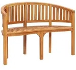 Vidaxl Gartenbank In Bananenform 120 Cm Aus Massivem Teakholz