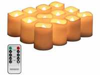 Monzana LED Kerzen mit Fernbedienung Timerfunktion Dimmbar Flammenlose...