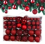 Casaria&reg; Weihnachtskugeln 100er Set Christbaumkugeln Weihnachtsbaumkugeln