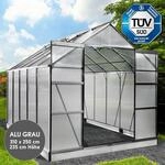 Gew&auml;chshaus Aluminium Mit Fundament Rostfrei T&uuml;v Gepr&uuml;ft 6mm Platten 310x250x235cm